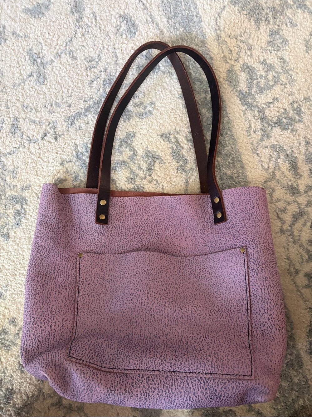 Portland leather goods tote